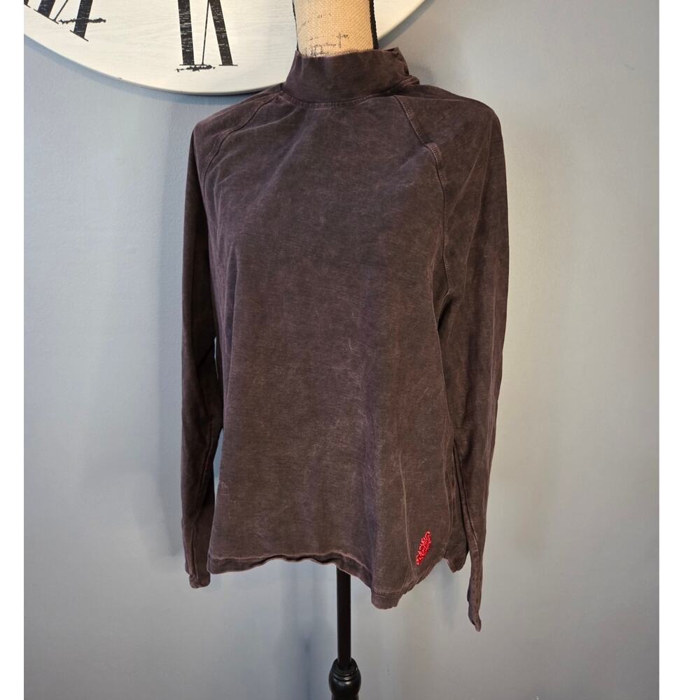 Free People movement restoration layer mock neck top relaxed oversized XS